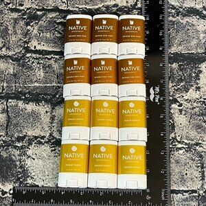 Native Spiked Eggnog & Sugar Cookie Deodorant Holiday Mini .35 oz Lot of 6 each